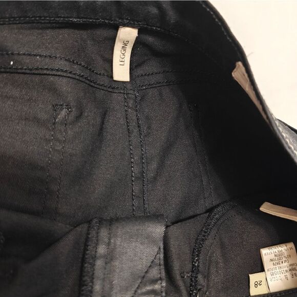 Nwot Rag & Bone Leather Like Gray Leggings Skinny Jeans Size 28 - Picture 9 of 10